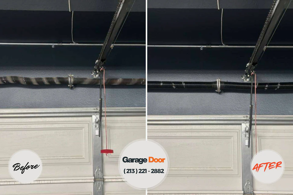Before and after: garage door repair Livonia, MI